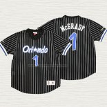 Camiseta Tracy McGrady NO 1 Orlando Magic Manga Corta Negro