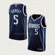 Camiseta Tyler Dorsey NO 5 Dallas Mavericks Statement 2022-23 Azul