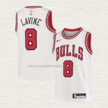 Camiseta Zach Lavine NO 8 Nino Chicago Bulls Association Blanco