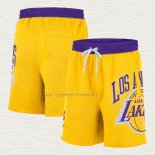 Pantalone Los Angeles Lakers Just Don Big Logo Amarillo