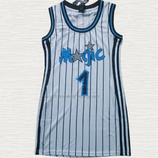 Camiseta Anfernee Hardaway NO 1 Mujer Orlando Magic Retro Blanco