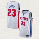 Camiseta Blake Griffin NO 23 Detroit Pistons Association Blanco