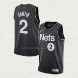 Camiseta Blake Griffin NO 2 Brooklyn Nets Earned 2020-21 Negro