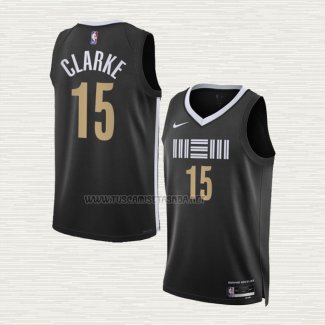 Camiseta Brandon Clarke NO 15 Memphis Grizzlies Ciudad 2023-24 Negro