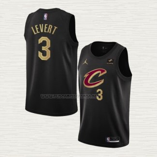 Camiseta Caris Levert NO 3 Cleveland Cavaliers Statement 2022-23 Negro