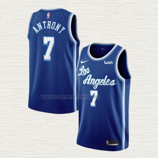 Camiseta Carmelo Anthony NO 7 Los Angeles Lakers Classic 2021 Azul