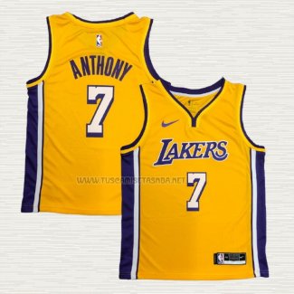 Camiseta Carmelo Anthony NO 7 Los Angeles Lakers Icon Amarillo