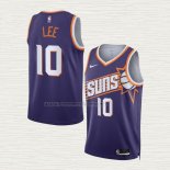 Camiseta Damion Lee NO 10 Phoenix Suns Icon 2023-24 Violeta