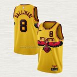 Camiseta Danilo Gallinari NO 8 Atlanta Hawks Ciudad 2021-22 Amarillo