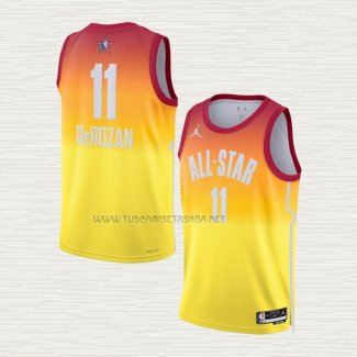 Camiseta Demar Derozan NO 11 Chicago Bulls All Star 2023 Naranja