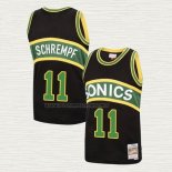 Camiseta Detlef Schrempf NO 11 Seattle SuperSonics Mitchell & Ness 1994-95 Negro