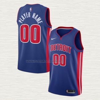 Camiseta Detroit Pistons Personalizada Icon Azul