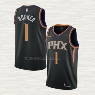 Camiseta Devin Booker NO 1 Phoenix Suns Statement Negro