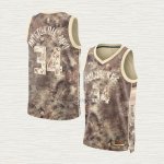 Camiseta Giannis Antetokounmpo NO 34 Milwaukee Bucks Select Series 2023 Marron