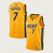 Camiseta Goran Dragic NO 7 Miami Heat Earned 2020-21 Oro