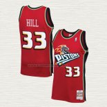 Camiseta Grant Hill NO 33 Detroit Pistons Mitchell & Ness 1999-00 Rojo