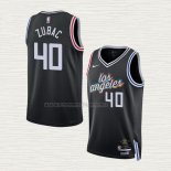 Camiseta Ivica Zubac NO 40 Los Angeles Clippers Ciudad 2022-23 Negro