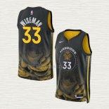 Camiseta James Wiseman NO 33 Golden State Warriors Ciudad 2022-23 Negro