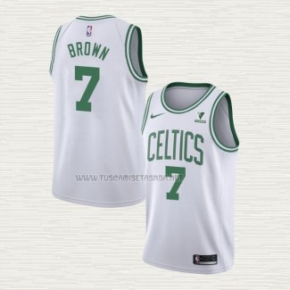 Camiseta Jaylen Brown NO 7 Boston Celtics Association 2021-22 Blanco