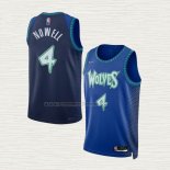 Camiseta Jaylen Nowell NO 4 Minnesota Timberwolves Ciudad 2021-22 Azul