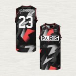 Camiseta Jordan NO 23 AJ x PSG Rojo Negro