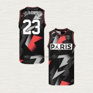 Camiseta Jordan NO 23 AJ x PSG Rojo Negro