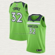 Camiseta Karl-Anthony Towns NO 32 Minnesota Timberwolves Statement 2020-21 Verde