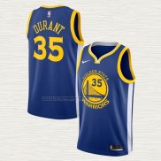 Camiseta Kevin Durant NO 35 Golden State Warriors Icon Azul