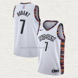 Camiseta Kevin Durant NO 7 Brooklyn Nets Ciudad 2019-20 Blanco