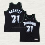 Camiseta Kevin Garnett NO 21 Minnesota Timberwolves Classic Negro