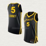 Camiseta Kevon Looney NO 5 Golden State Warriors Ciudad Autentico 2023-24 Negro