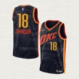 Camiseta Keyontae Johnson NO 18 Oklahoma City Thunder Ciudad 2023-24 Negro