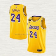 Camiseta Kobe Bryant NO 24 Los Angeles Lakers Icon 2018-19 Amarillo