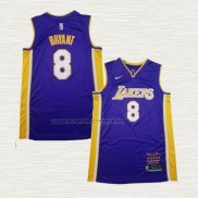 Camiseta Kobe Bryant NO 8 Los Angeles Lakers Retirement 2018 Violeta