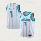 Camiseta LaMelo Ball NO 1 Nino Charlotte Hornets Association 2022-23 Blanco