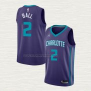 Camiseta LaMelo Ball NO 2 Charlotte Hornets Statement 2020-21 Violeta