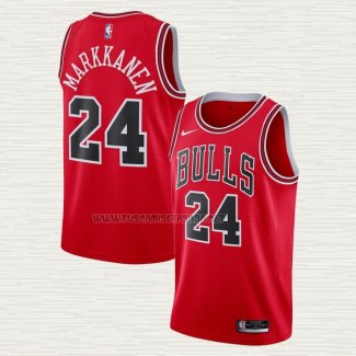 Camiseta Lauri Markkanen NO 24 Chicago Bulls Icon 2020-21 Rojo