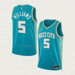 Camiseta Mark Williams NO 5 Charlotte Hornets Ciudad 2023-24 Verde