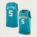 Camiseta Mark Williams NO 5 Charlotte Hornets Ciudad 2023-24 Verde