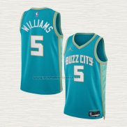 Camiseta Mark Williams NO 5 Charlotte Hornets Ciudad 2023-24 Verde