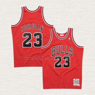 Camiseta Michael Jordan NO 23 Chicago Bulls Hardwood Classics Throwback 1997-1998 Rojo