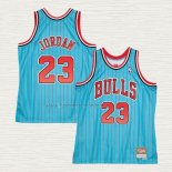 Camiseta Michael Jordan NO 23 Chicago Bulls Mitchell & Ness 1995-96 Azul