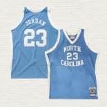 Camiseta Michael Jordan NO 23 NCAA North Carolina Mitchell & Ness Tar Heels 1983-84 Azul
