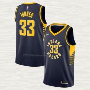 Camiseta Myles Turner NO 33 Indiana Pacers Icon Azul