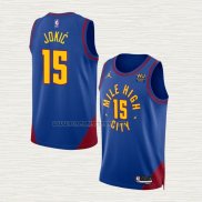 Camiseta Nikola Jokic NO 15 Denver Nuggets Statement 2022-23 Azul