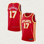 Camiseta Onyeka Okongwu NO 17 Atlanta Hawks Icon 2020-21 Rojo