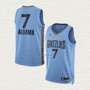 Camiseta Santi Aldama NO 7 Memphis Grizzlies Statement 2022-23 Azul