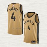 Camiseta Scottie Barnes NO 4 Toronto Raptors Ciudad 2023-24 Oro