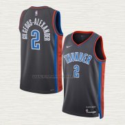 Camiseta Shai Gilgeous-Alexander NO 2 Oklahoma City Thunder Ciudad 2022-23 Gris