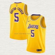 Camiseta Talen Horton-Tucker NO 5 Los Angeles Lakers Icon 2020-21 Amarillo